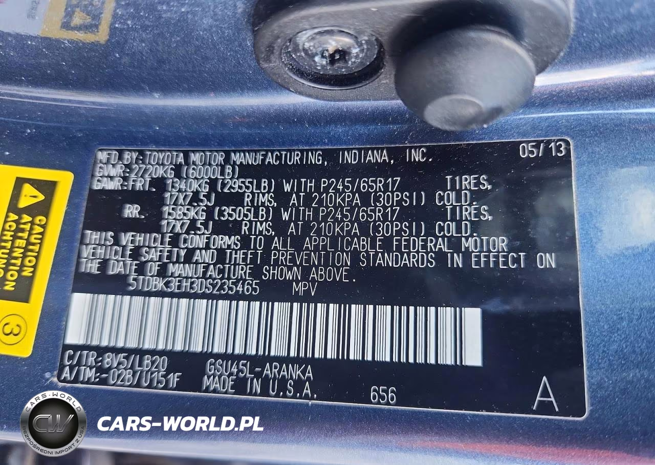 2013 Toyota Highlander Se VIN:5TDBK3EH3DS235465 - 13