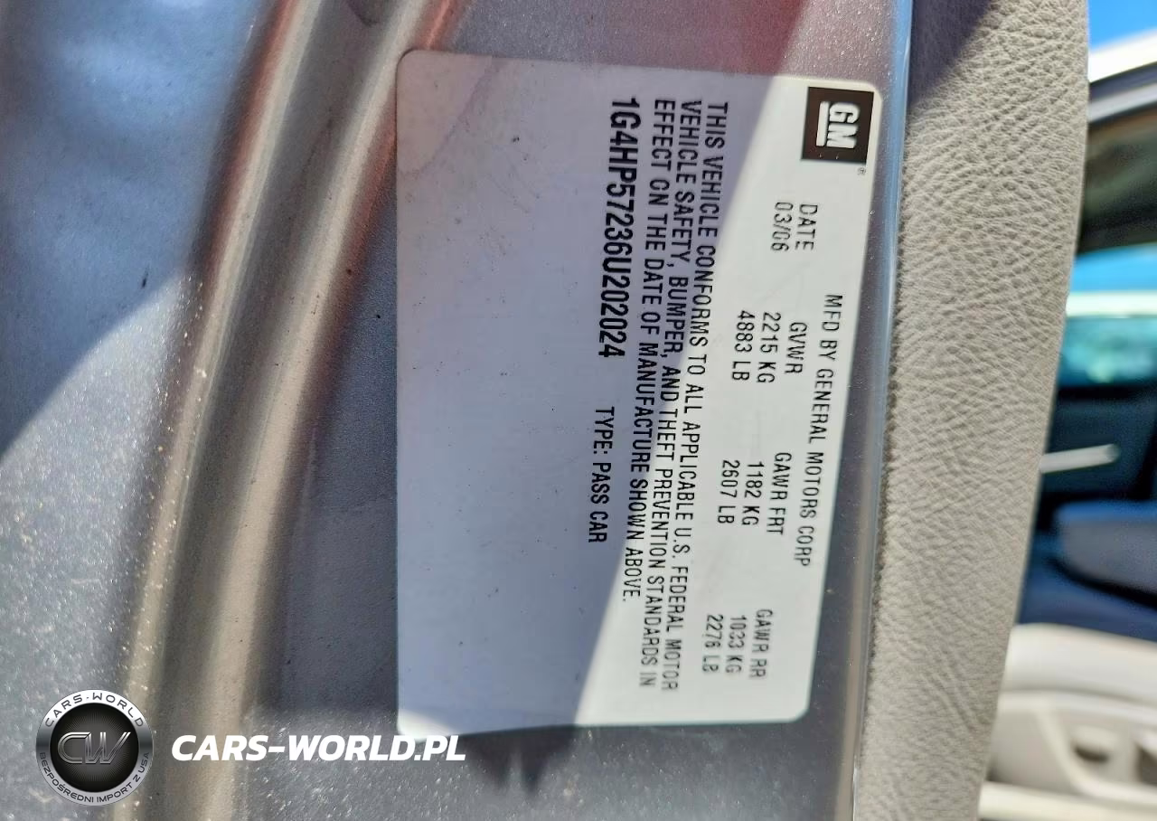 2006 Buick Lucerne Cx VIN:1G4HP57236U202024 - 12