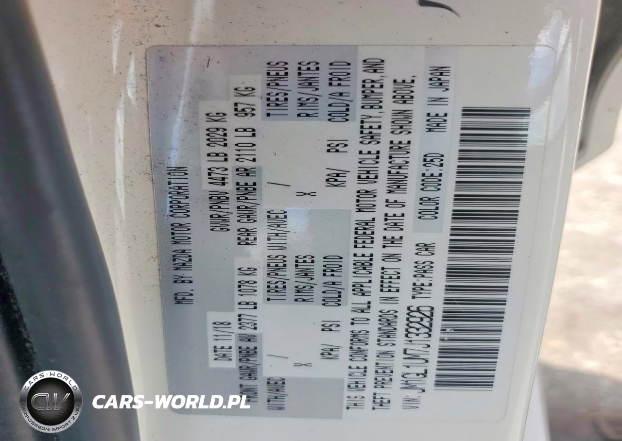 2018 Mazda 6 Sport VIN:JM1GL1UM7J1332926 - 12