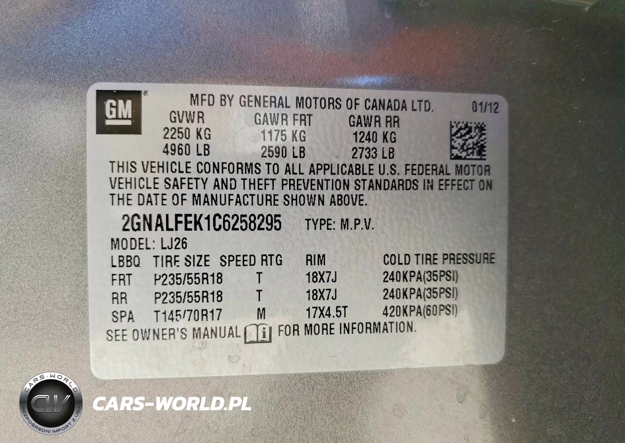 2012 Chevrolet Equinox Ltz VIN:2GNALFEK1C6258295 - 13