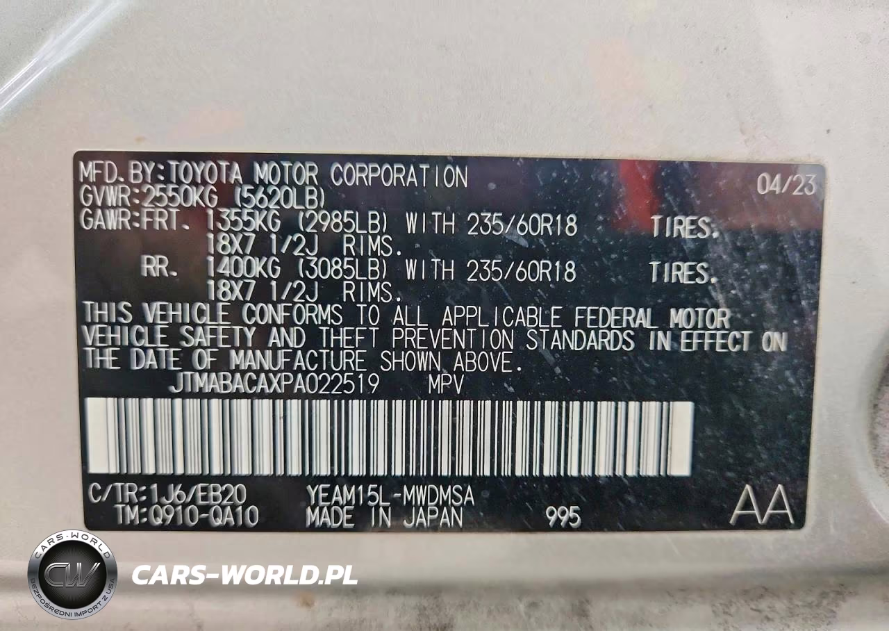 2023 Toyota Bz4X Xle VIN:JTMABACAXPA022519 - 14