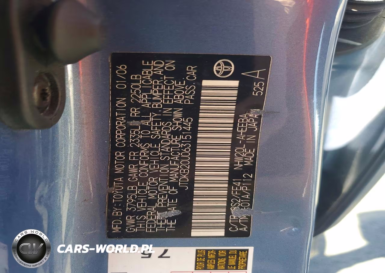 2006 Toyota Prius Base VIN:JTDKB20U063151445 - 12
