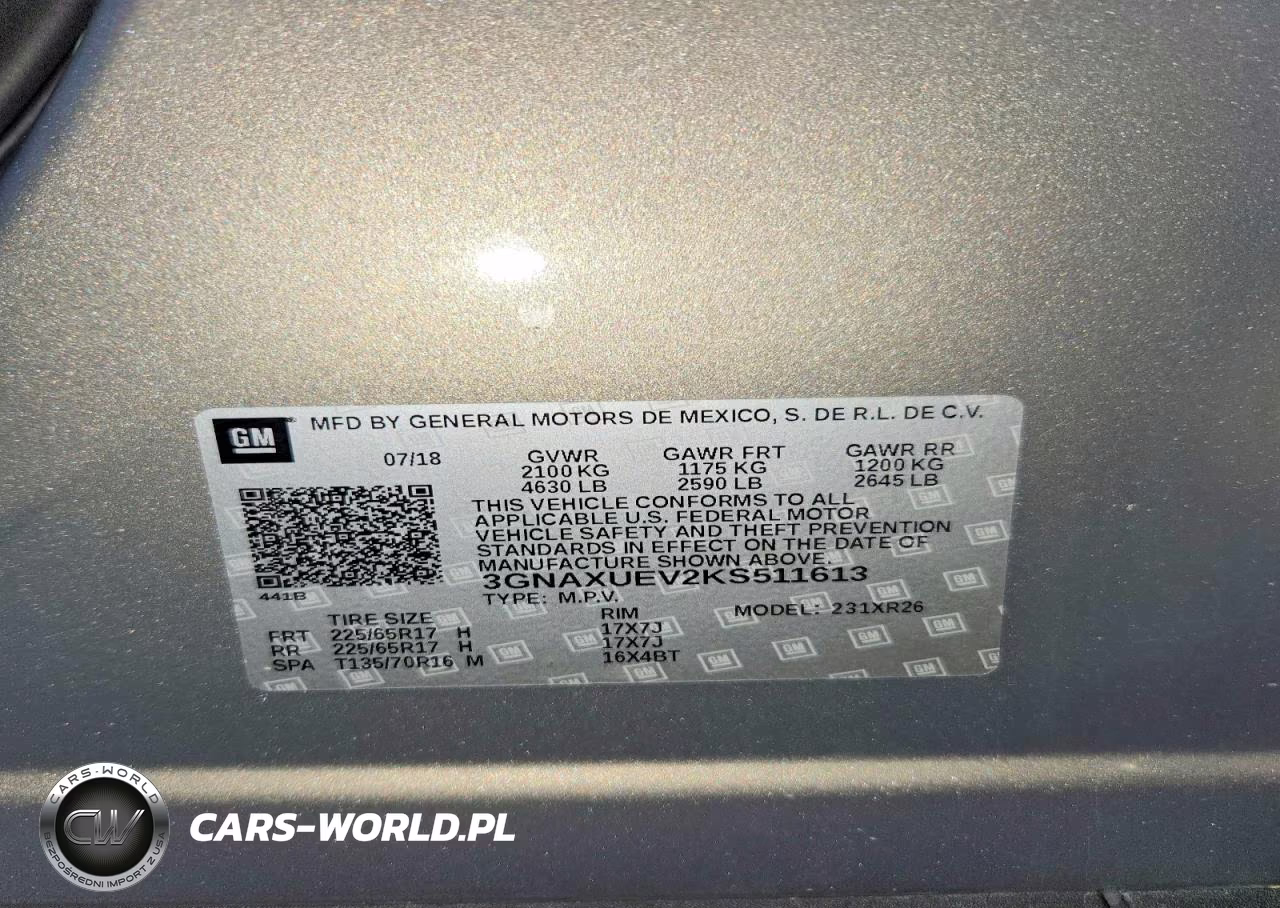 2019 Chevrolet Equinox Lt VIN:3GNAXUEV2KS511613 - 13