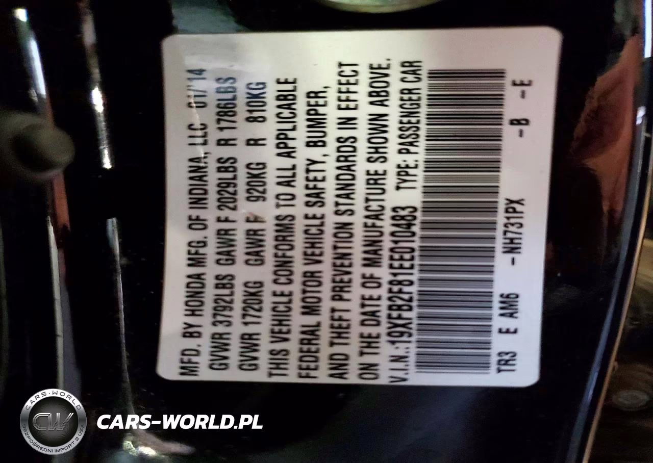 2014 Honda Civic Ex VIN:19XFB2F81EE010483 - 12