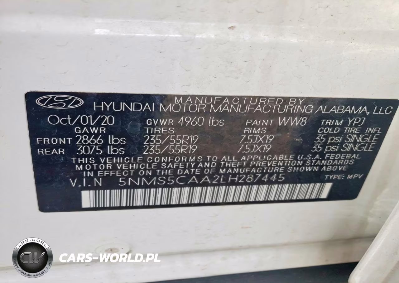 2020 Hyundai Santa Fe Limited 2.0T VIN:5NMS5CAA2LH287445 - 12