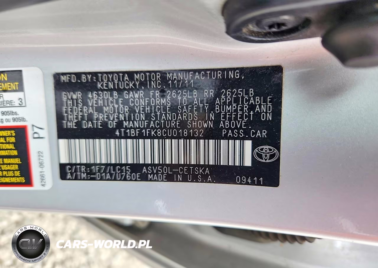 2012 Toyota Camry Se VIN:4T1BF1FK8CU018132 - 13