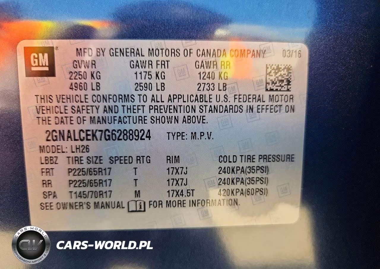 2016 Chevrolet Equinox Lt VIN:2GNALCEK7G6288924 - 12