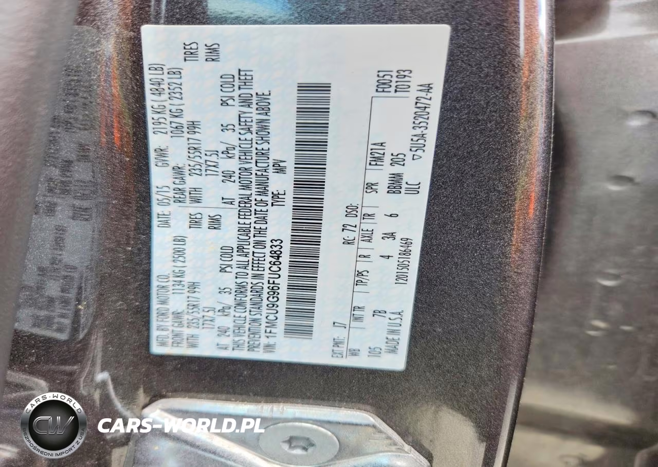 2015 Ford Escape Se VIN:1FMCU9G96FUC64833 - 13