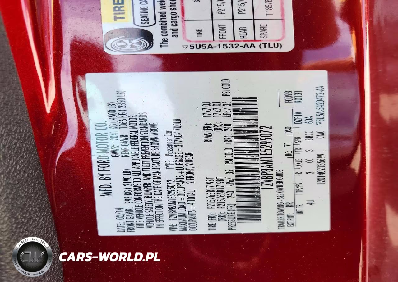 2014 Ford Mustang VIN:1ZVBP8AM1E5295072 - 12