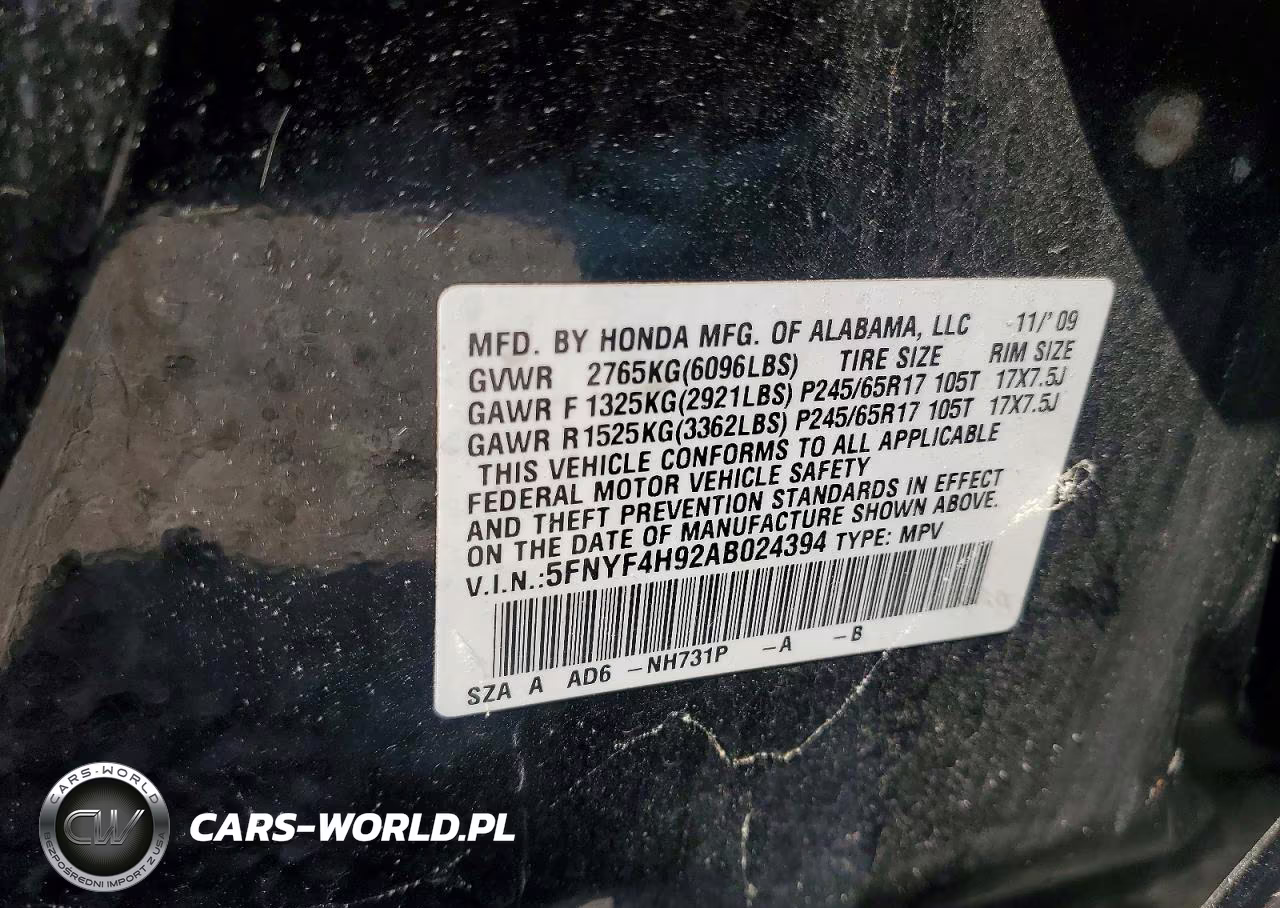 2010 Honda Pilot Touring VIN:5FNYF4H92AB024394 - 12
