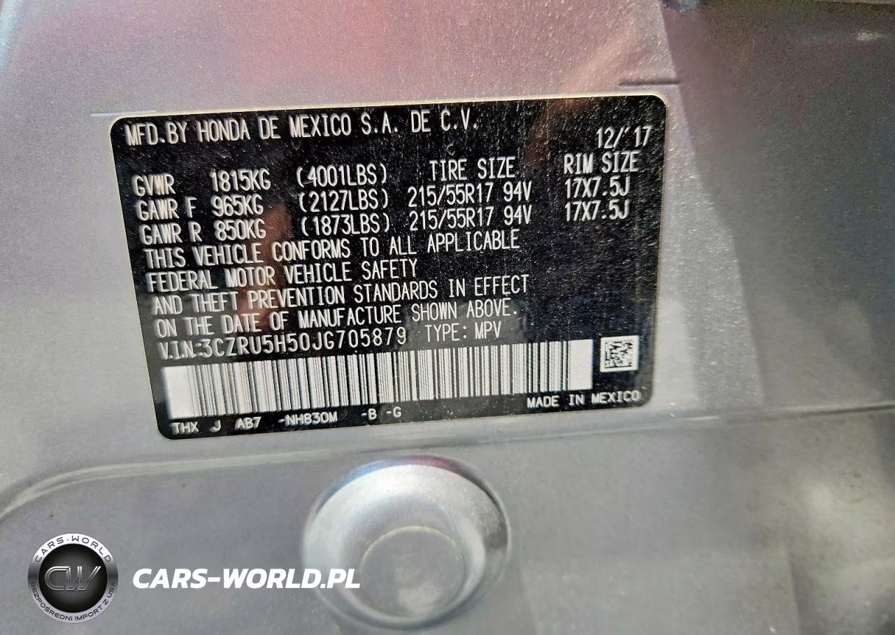 2018 Honda Hr-V Ex VIN:3CZRU5H50JG705879 - 13