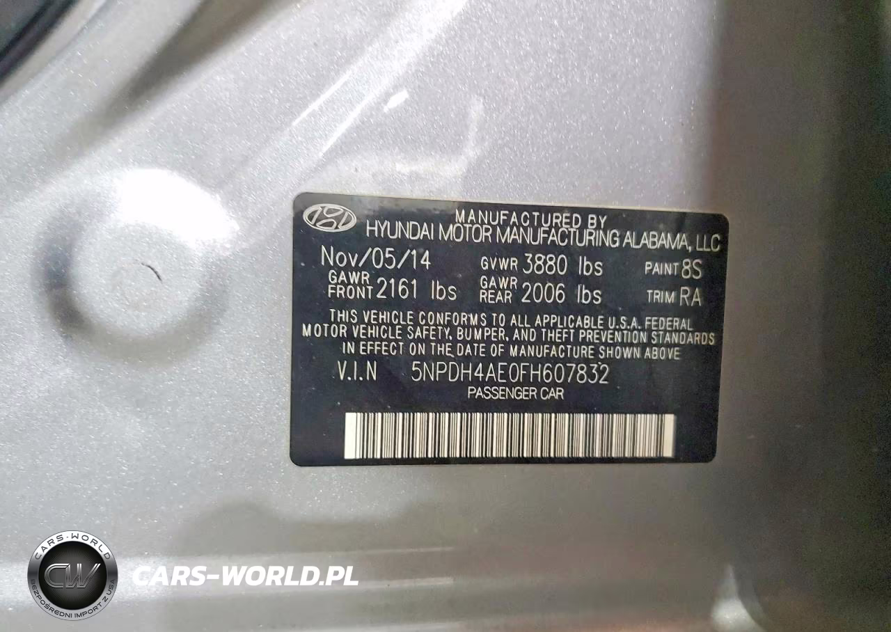 2015 Hyundai Elantra Se VIN:5NPDH4AE0FH607832 - 12