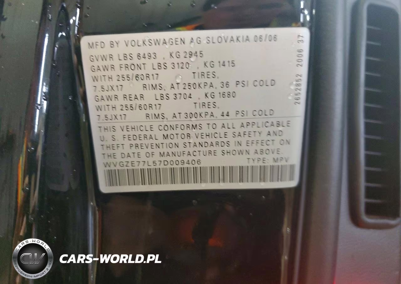 2007 Volkswagen Touareg V6 VIN:WVGZE77L57D009406 - 14