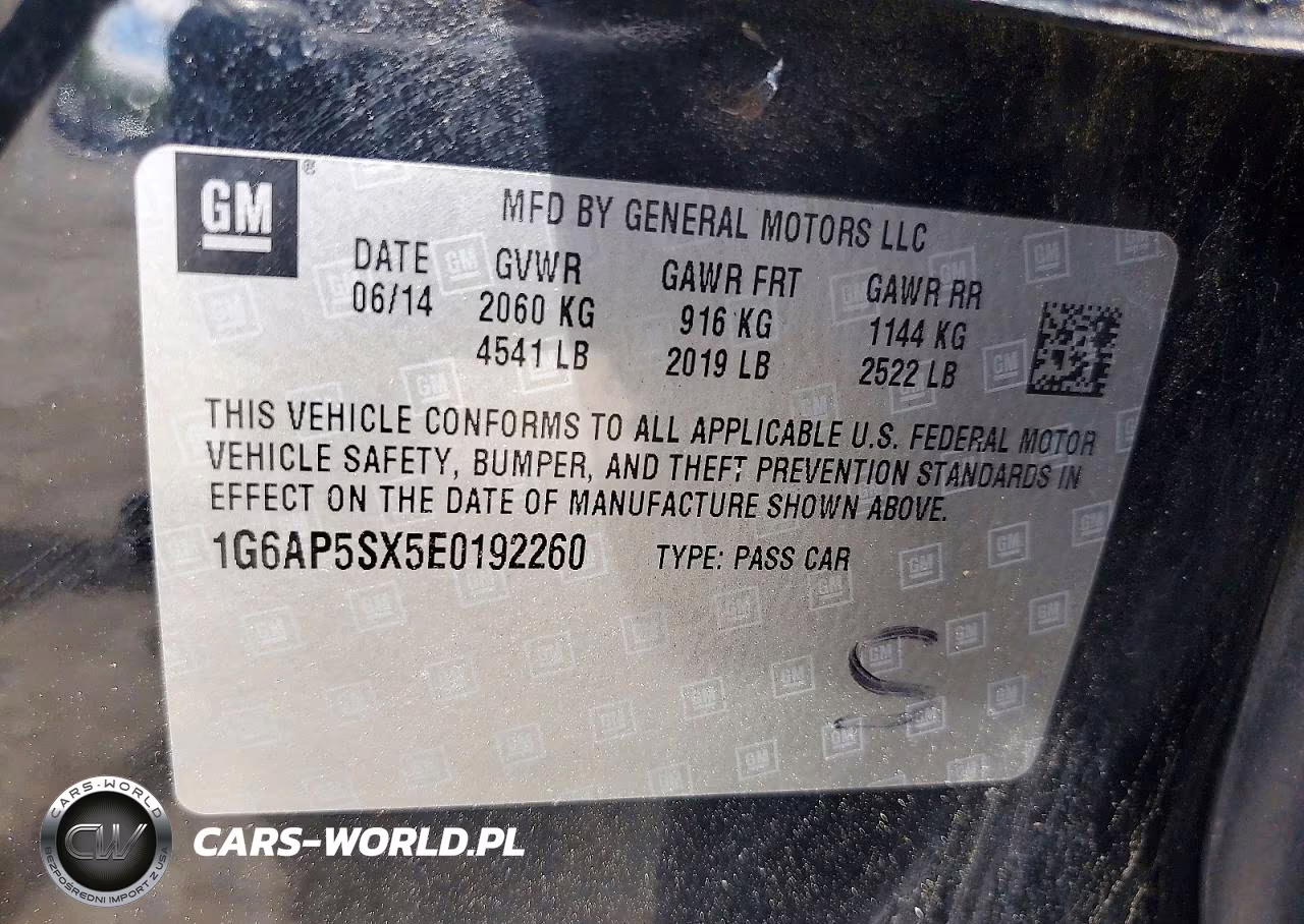 2014 Cadillac Cts VIN:1G6AP5SX5E0192260 - 12