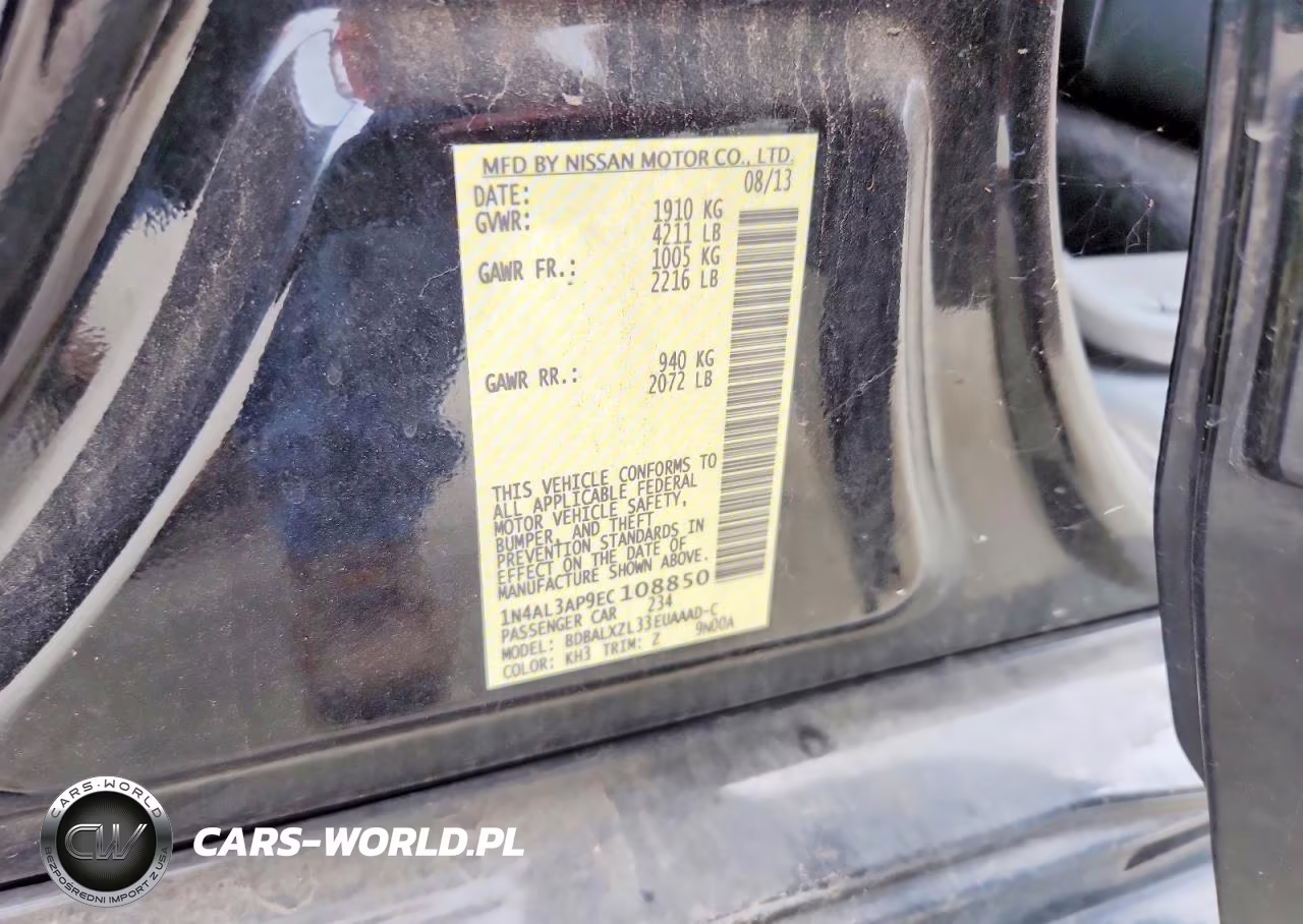 2014 Nissan Altima 2.5 VIN:1N4AL3AP9EC108850 - 12
