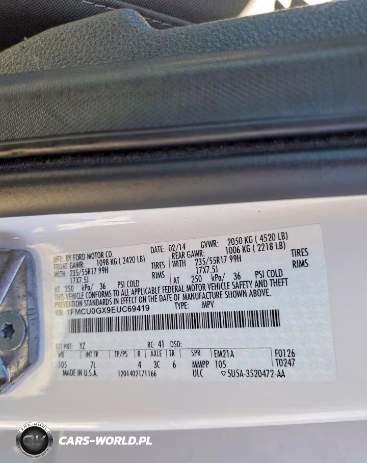 2014 Ford Escape Se VIN:1FMCU0GX9EUC69419 - 13