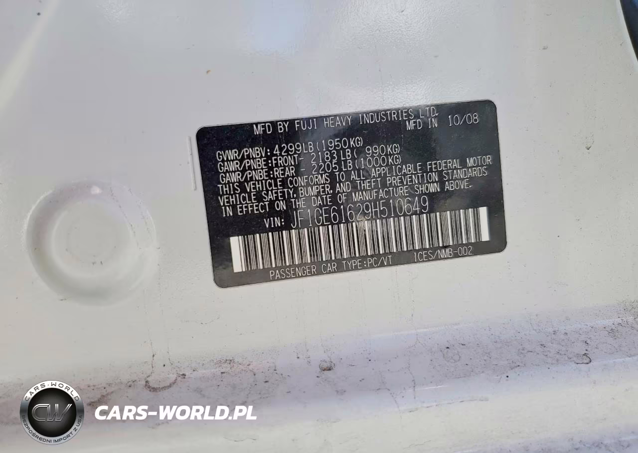 2009 Subaru Impreza 2.5I VIN:JF1GE61629H510649 - 12
