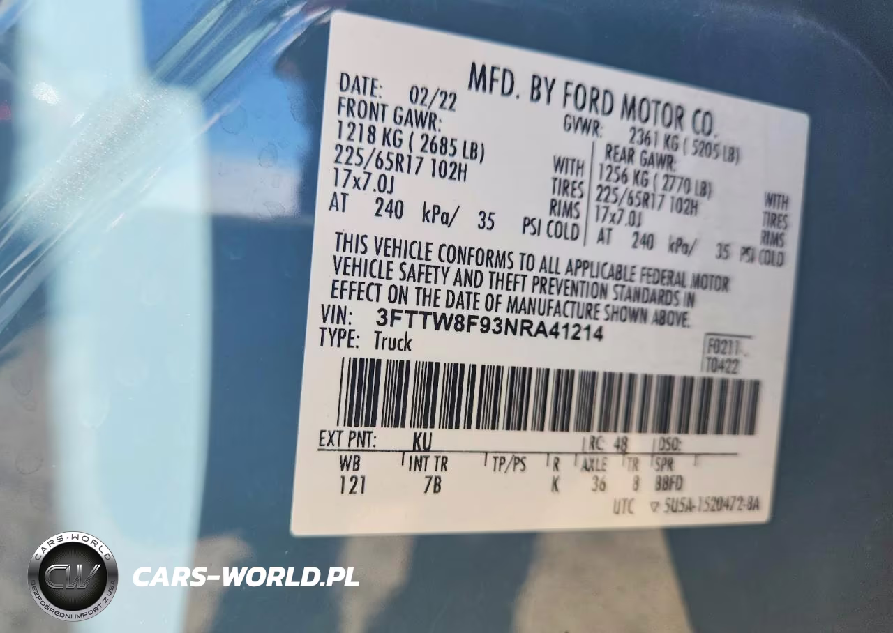 2022 Ford Maverick Xl VIN:3FTTW8F93NRA41214 - 12