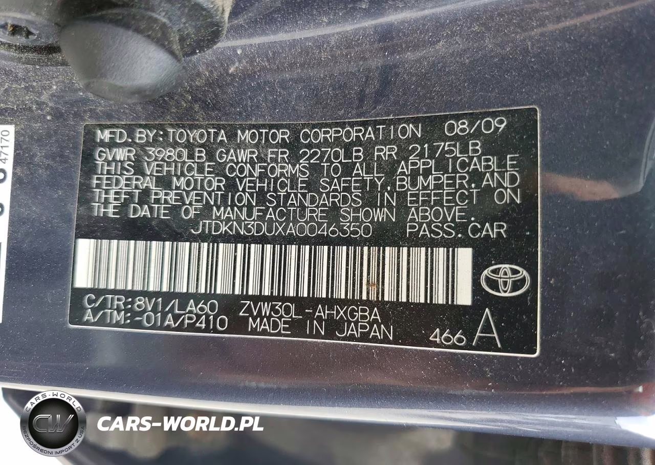 2010 Toyota Prius Iv VIN:JTDKN3DUXA0046350 - 12
