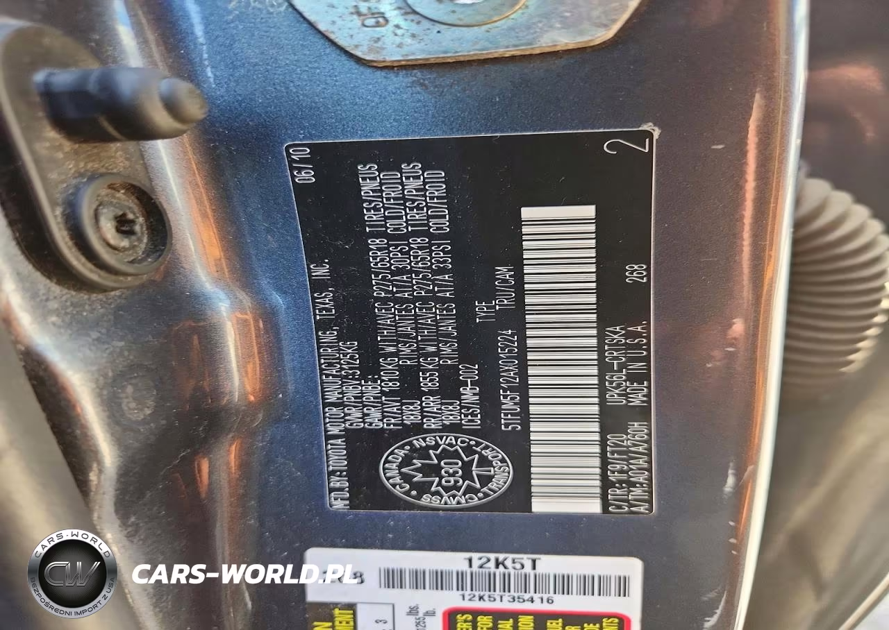 2010 Toyota Tundra Double Cab Sr5 VIN:5TFUM5F12AX015224 - 13