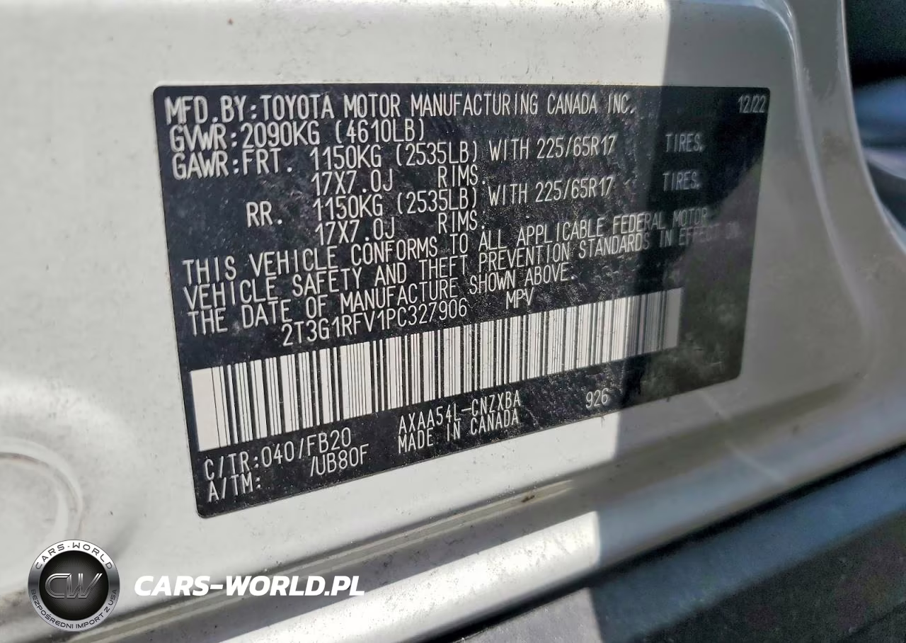 2023 Toyota Rav4 Le VIN:2T3G1RFV1PC327906 - 13