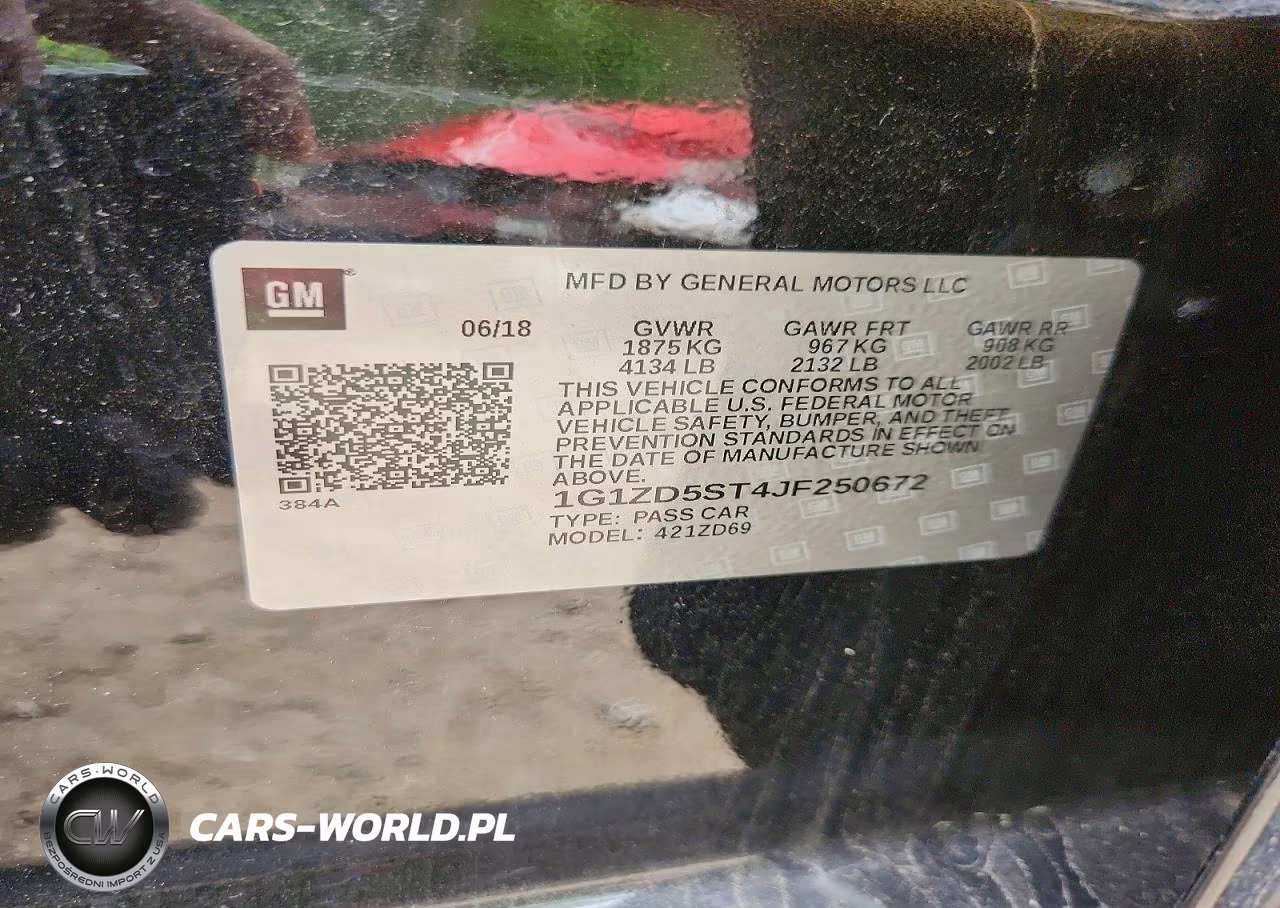 2018 Chevrolet Malibu Lt VIN:1G1ZD5ST4JF250672 - 12