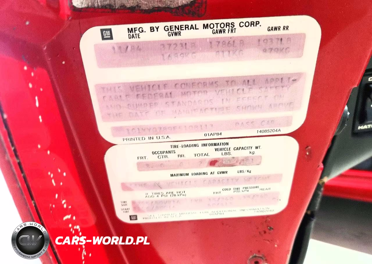 1985 Chevrolet Corvette VIN:1G1YY0789F5108113 - 12