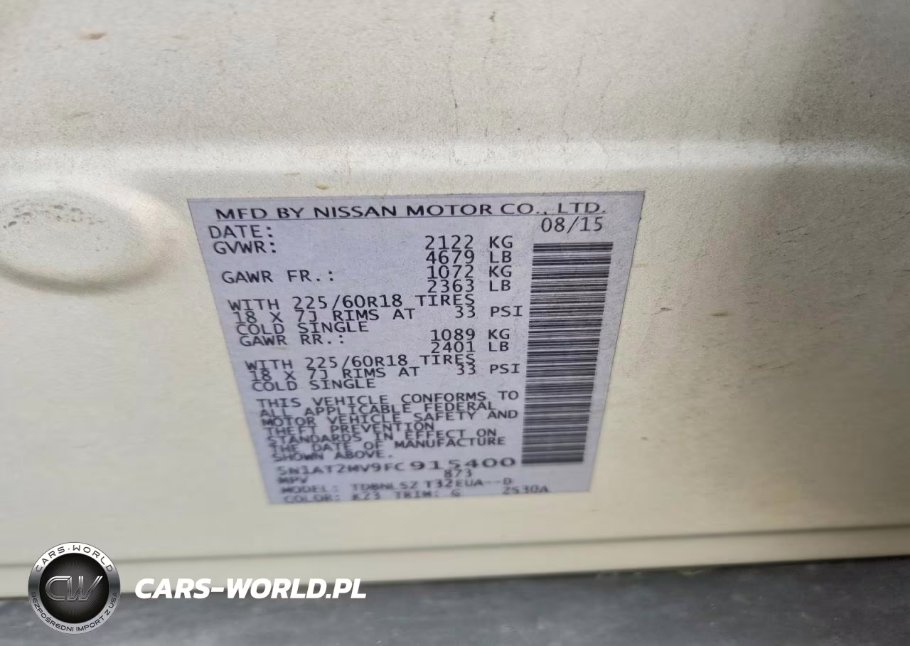 2015 Nissan Rogue Sl VIN:5N1AT2MV9FC915400 - 13