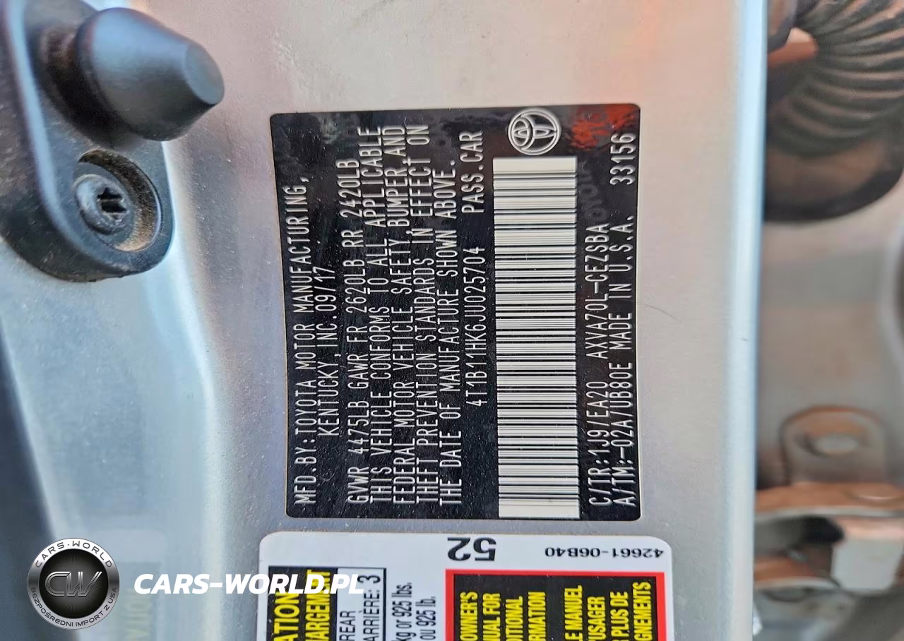 2018 Toyota Camry Se VIN:4T1B11HK6JU025704 - 12