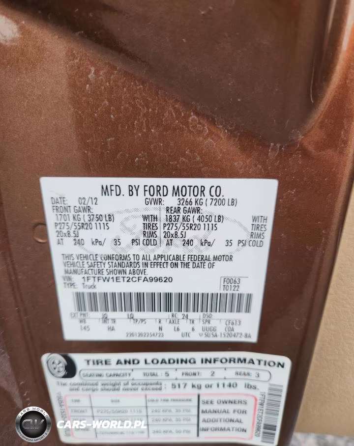 2012 Ford F150 Supercrew VIN:1FTFW1ET2CFA99620 - 12