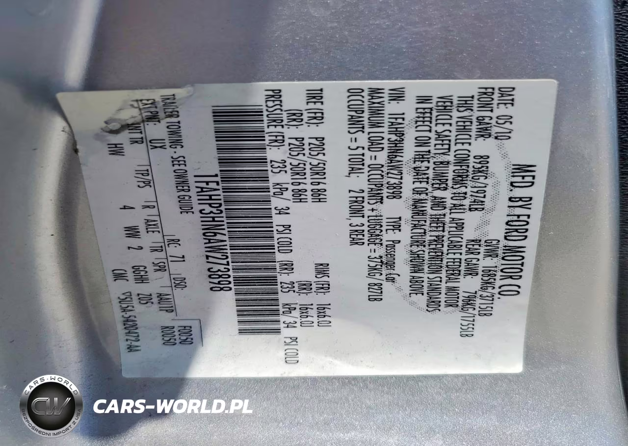 2010 Ford Focus Sel VIN:1FAHP3HN6AW273898 - 12