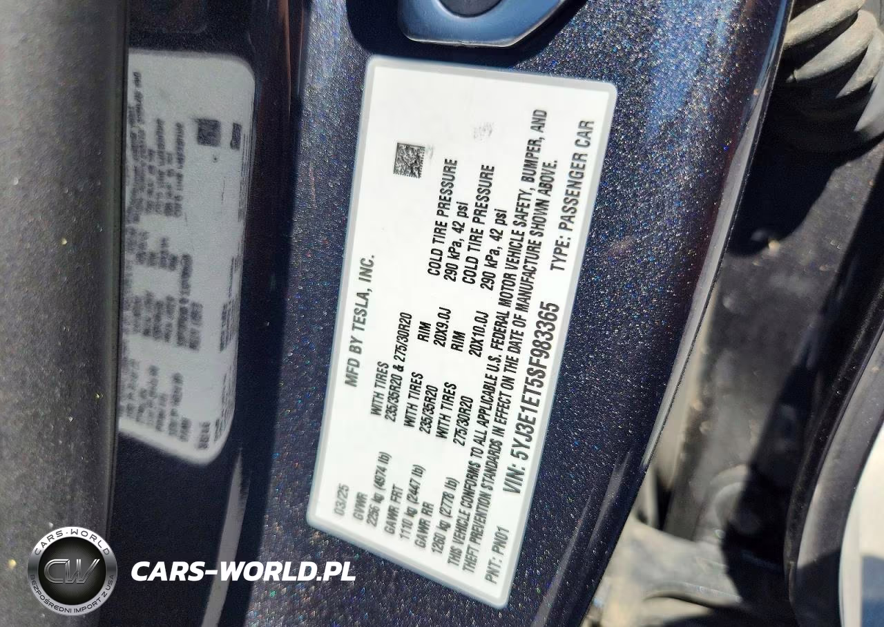 2025 Tesla Model 3 VIN:5YJ3E1ET5SF983365 - 12