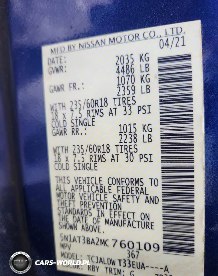 2021 Nissan Rogue Sv VIN:5N1AT3BA2MC760109 - 14
