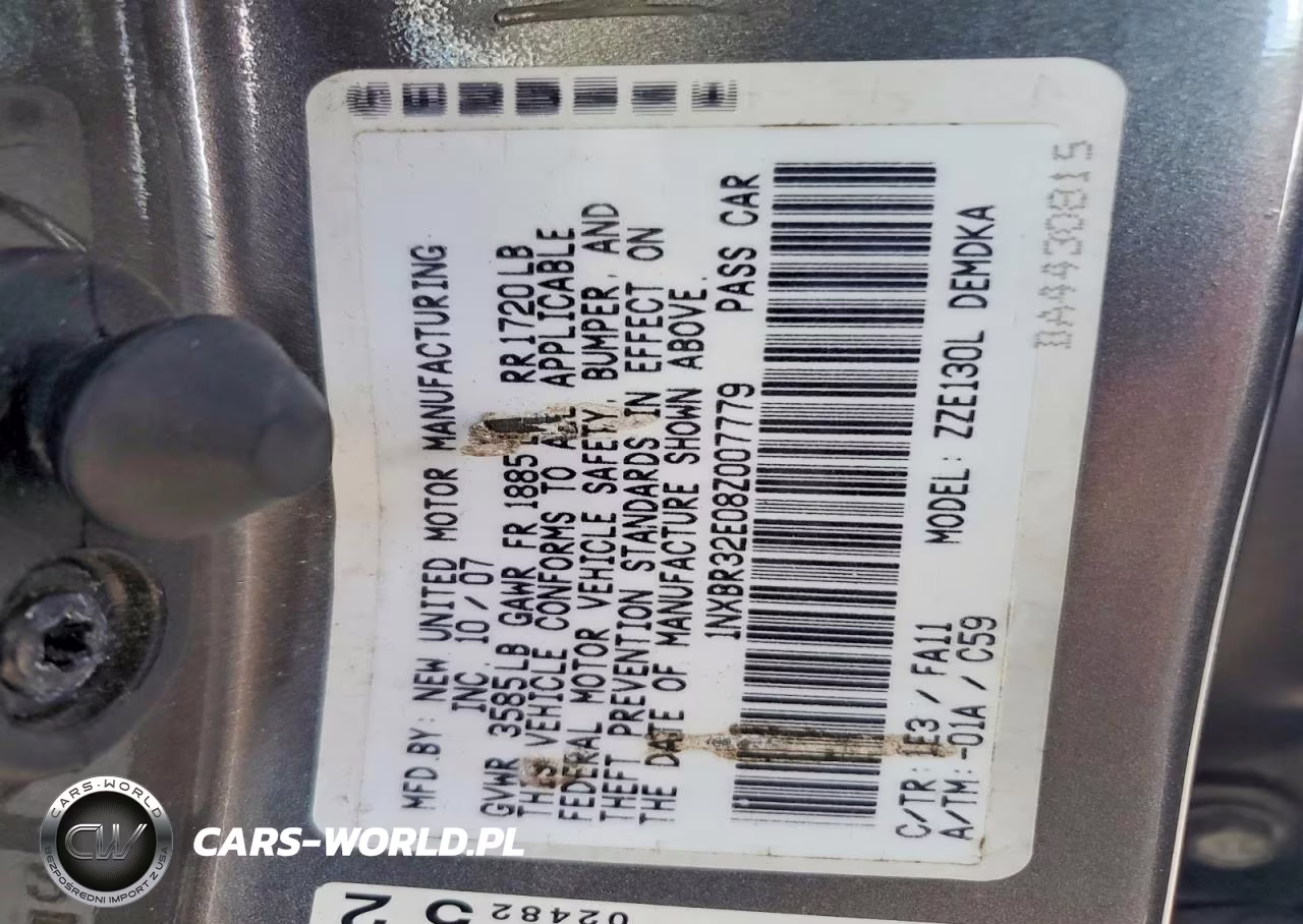 2008 Toyota Corolla Ce VIN:1NXBR32E08Z007779 - 12