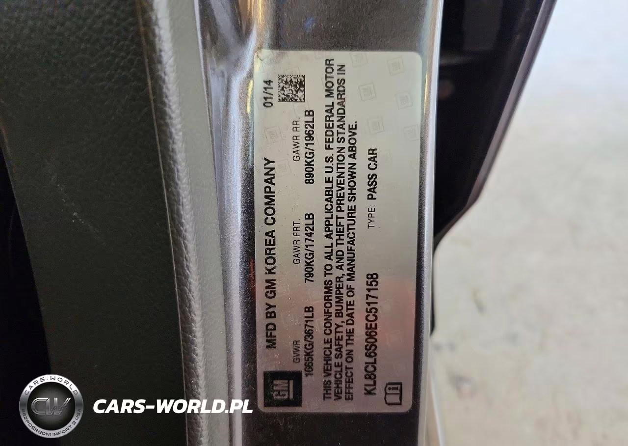 2014 Chevrolet Spark Ev 2Lt VIN:KL8CL6S06EC517158 - 12