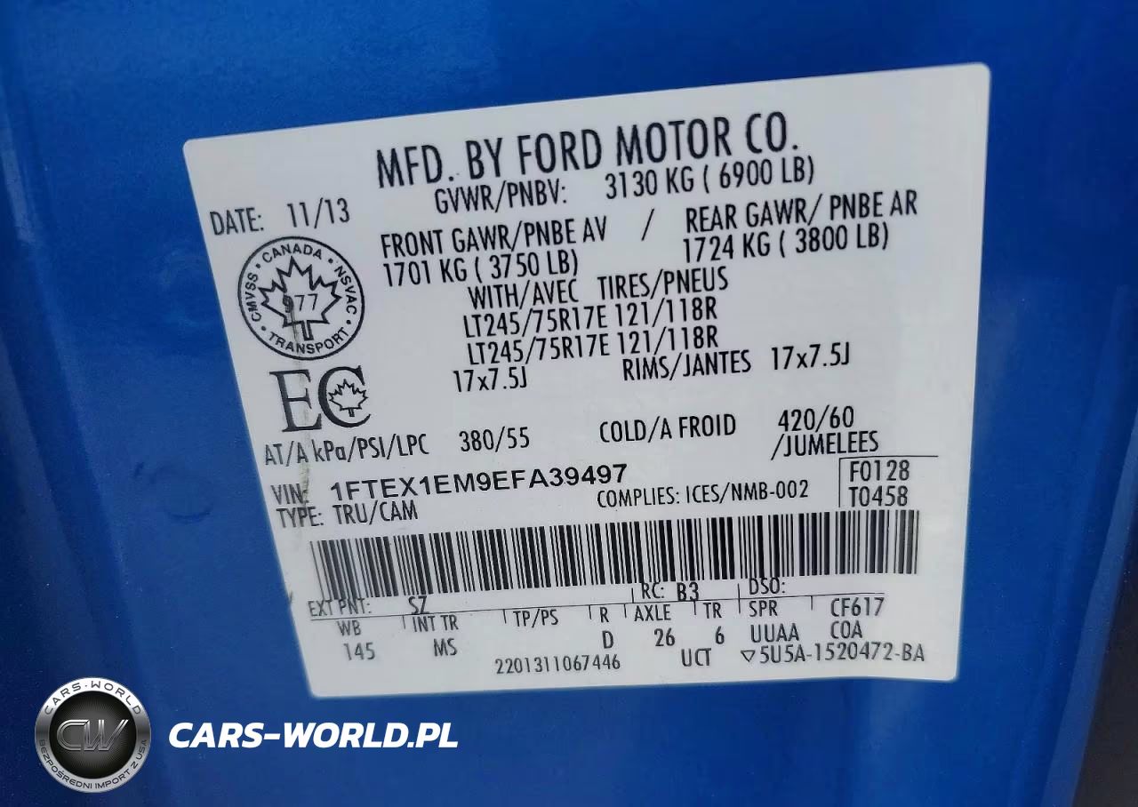 2014 FORD F150 SUPER CAB VIN:1FTEX1EM9EFA39497 - 12