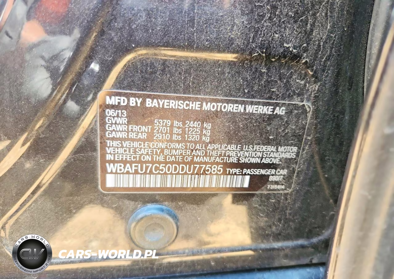 BMW 535 XI VIN:WBAFU7C50DDU77585 - 13