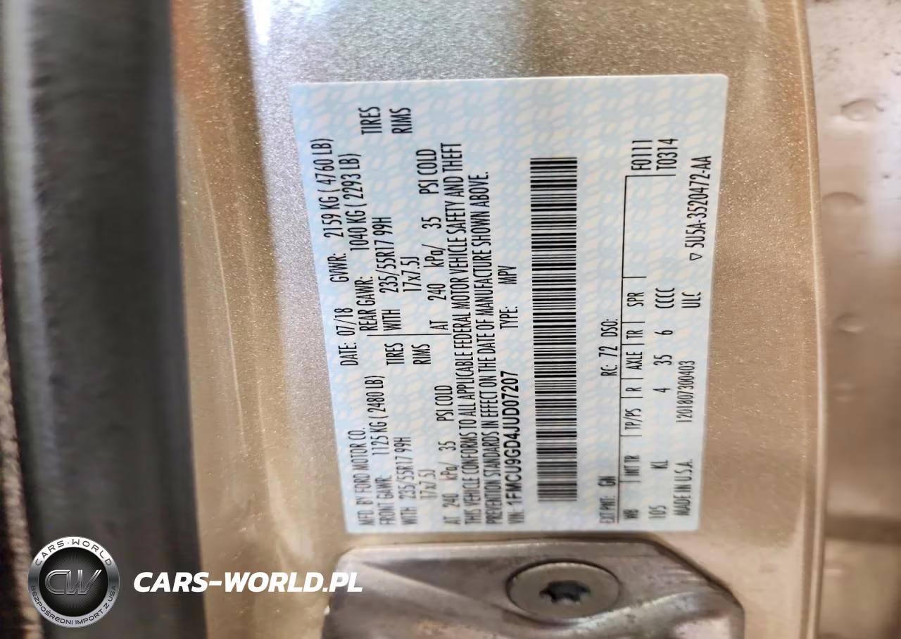 2018 Ford Escape Se VIN:1FMCU9GD4JUD07207 - 13