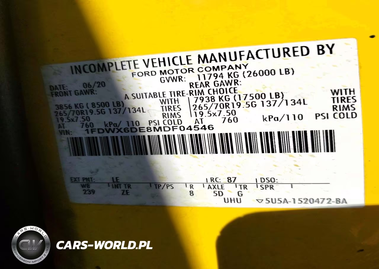 2021 Ford F650 Super Duty VIN:1FDWX6DE8MDF04546 - 12