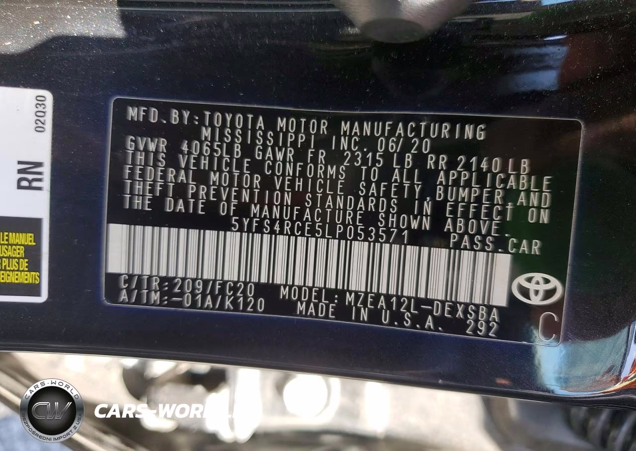 2020 Toyota Corolla Se VIN:5YFS4RCE5LP053571 - 12