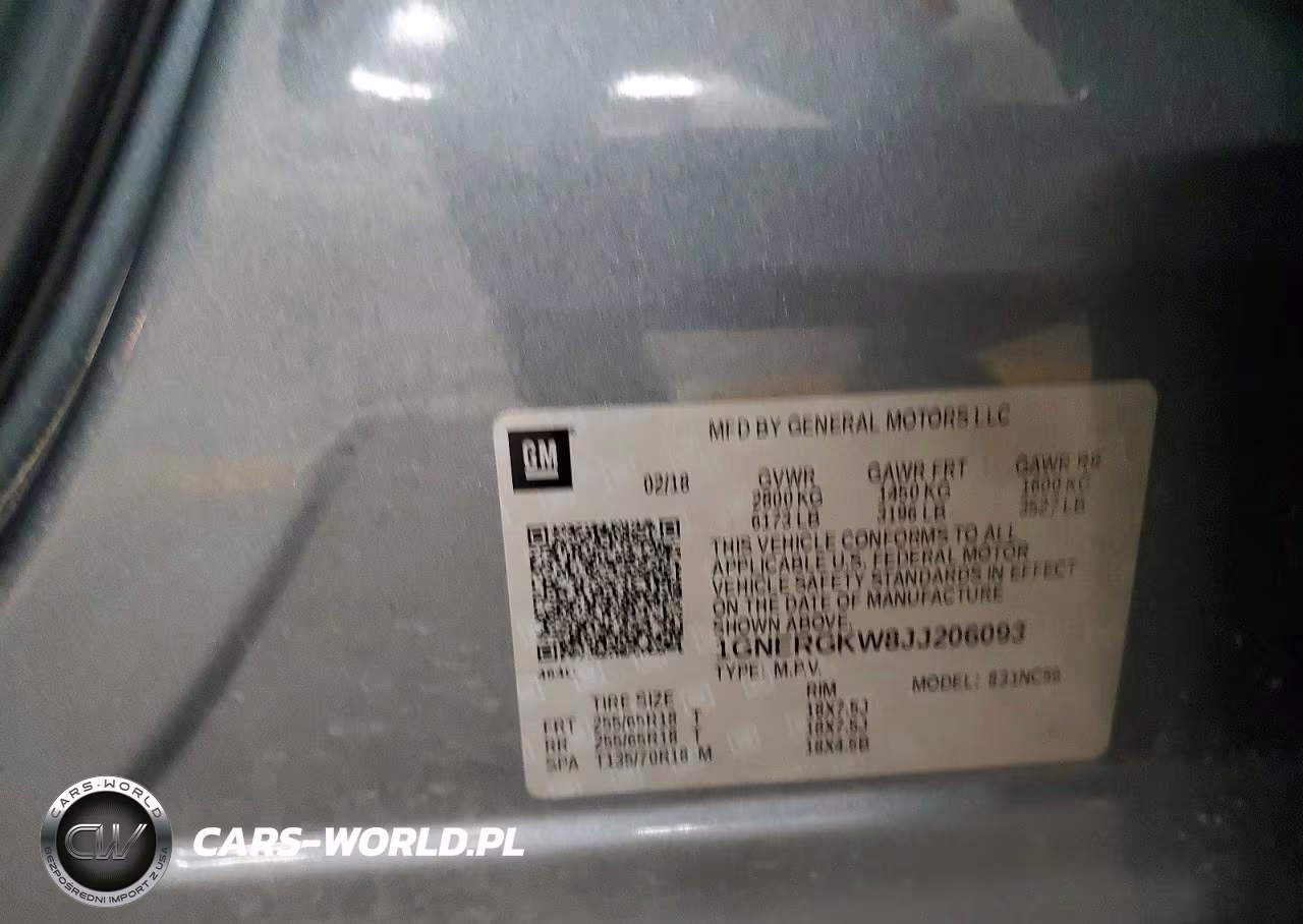 2018 Chevrolet Traverse Lt VIN:1GNERGKW8JJ206093 - 13