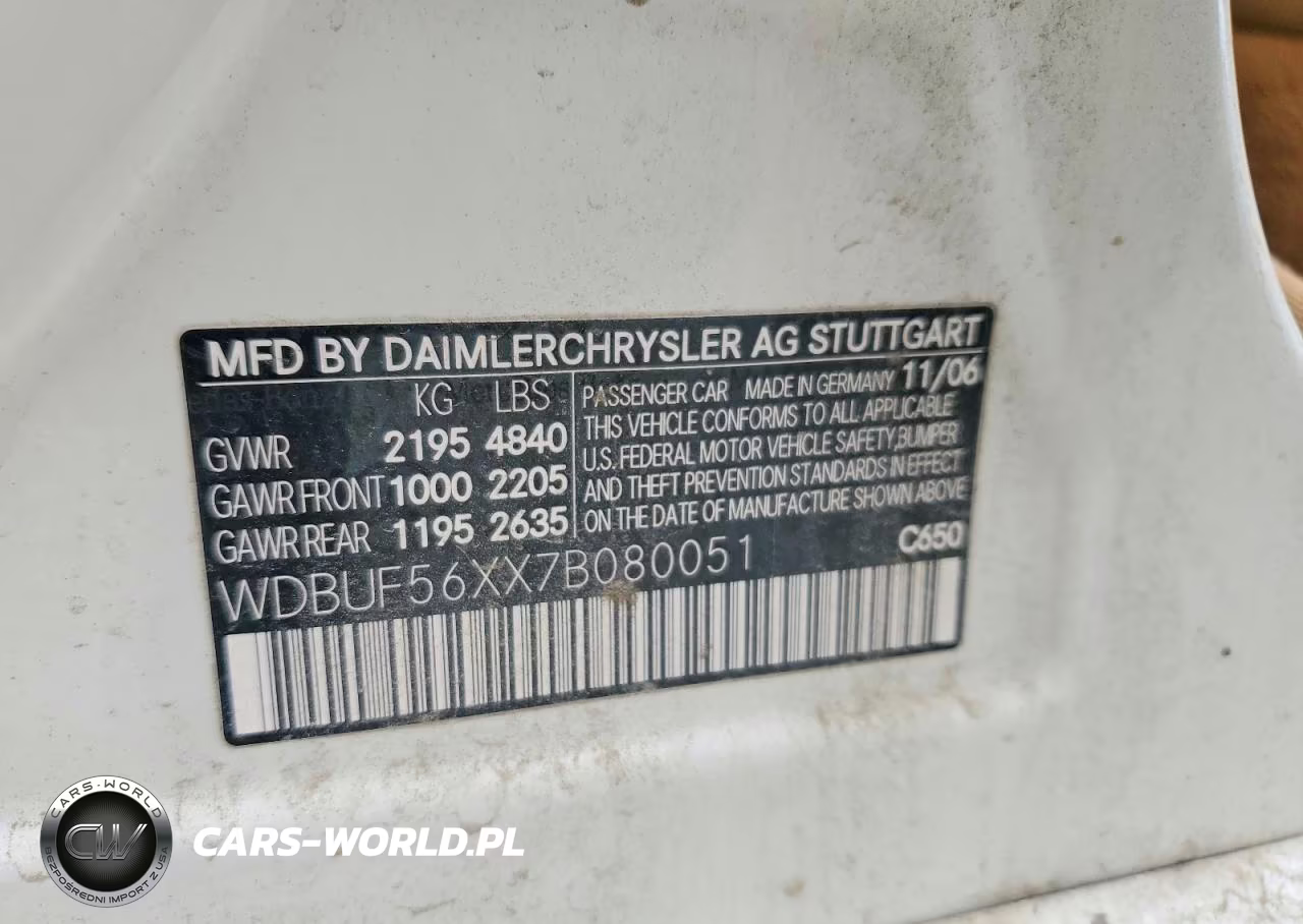 2007 Mercedes-Benz E 350 VIN:WDBUF56XX7B080051 - 12