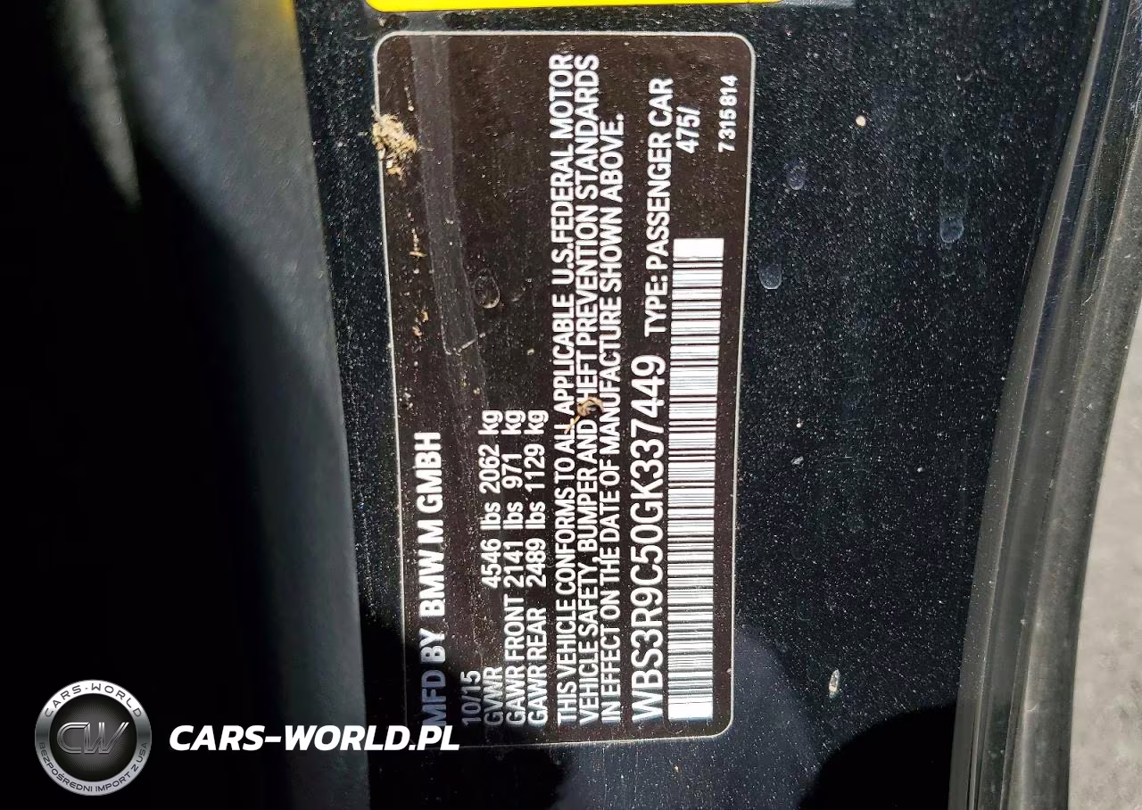 2016 BMW M4 VIN:WBS3R9C50GK337449 - 12