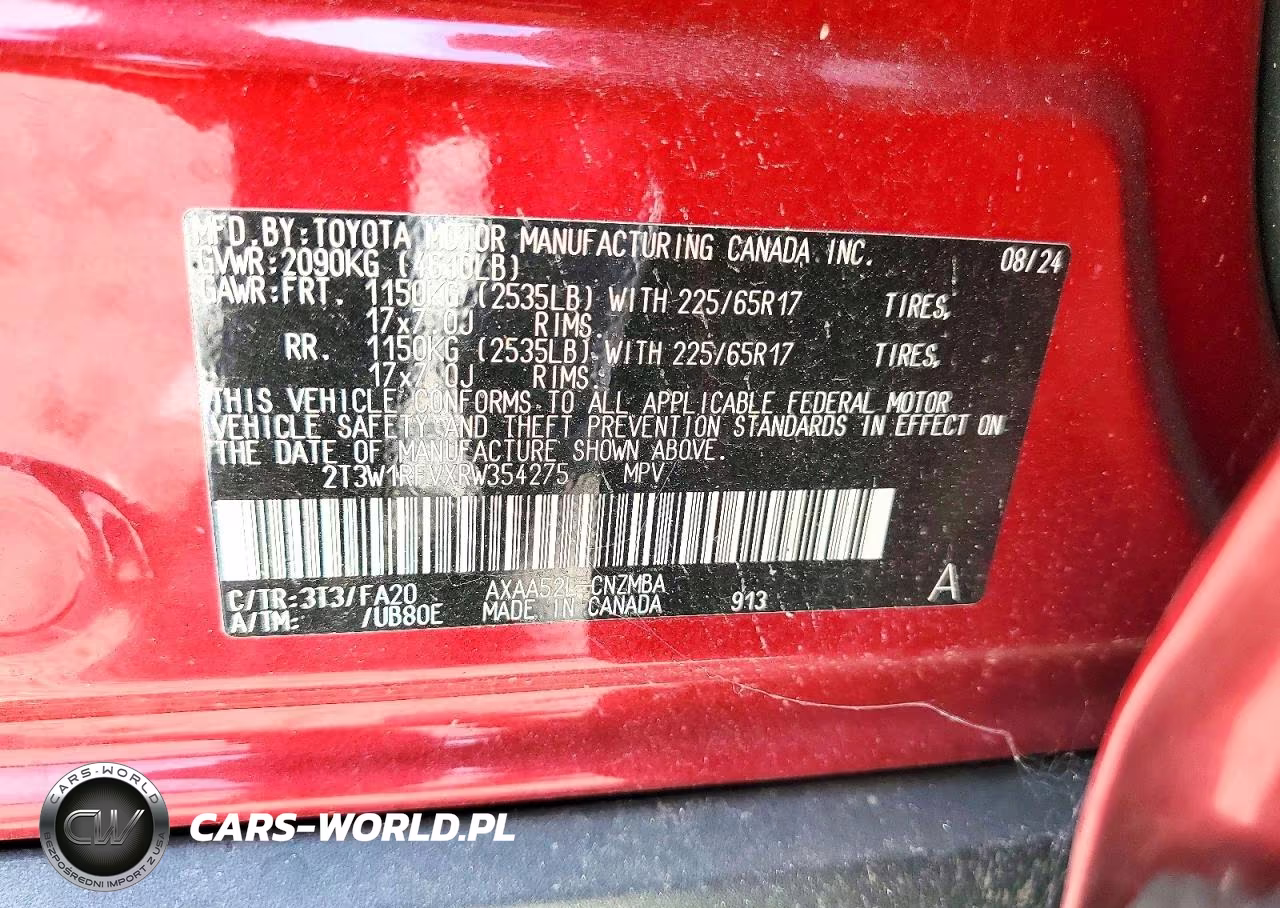 2024 Toyota Rav4 Xle VIN:2T3W1RFVXRW354275 - 13