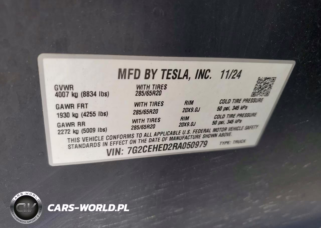 2024 Tesla Cybertruck VIN:7G2CEHED2RA050979 - 13
