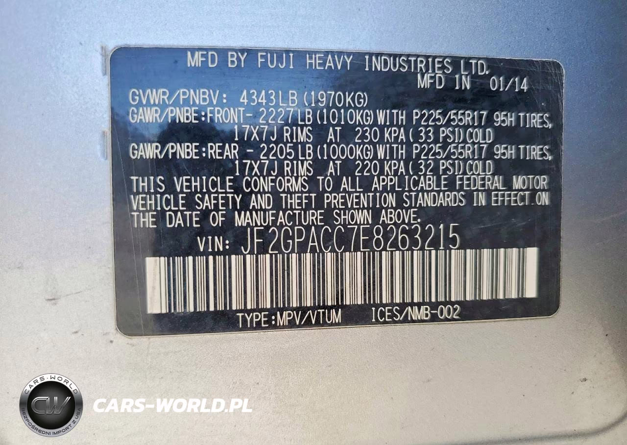 2014 Subaru Xv Crosstrek 2.0 Premium VIN:JF2GPACC7E8263215 - 12
