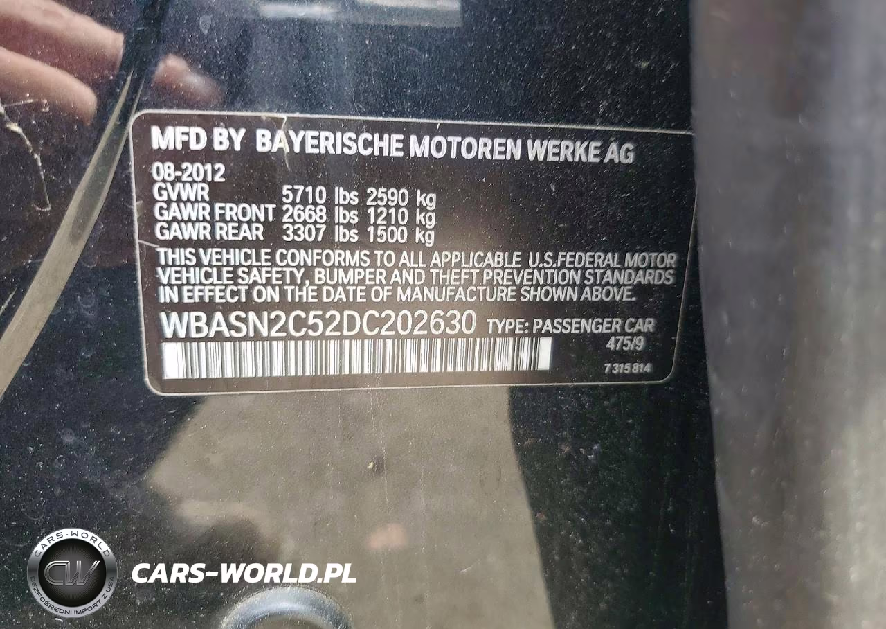 2013 BMW 535 Igt VIN:WBASN2C52DC202630 - 12