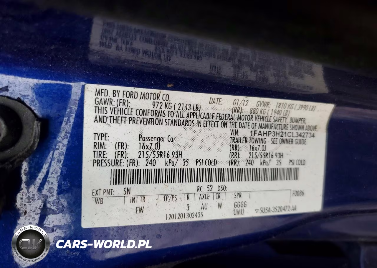 2012 Ford Focus Sel VIN:1FAHP3H21CL342734 - 12
