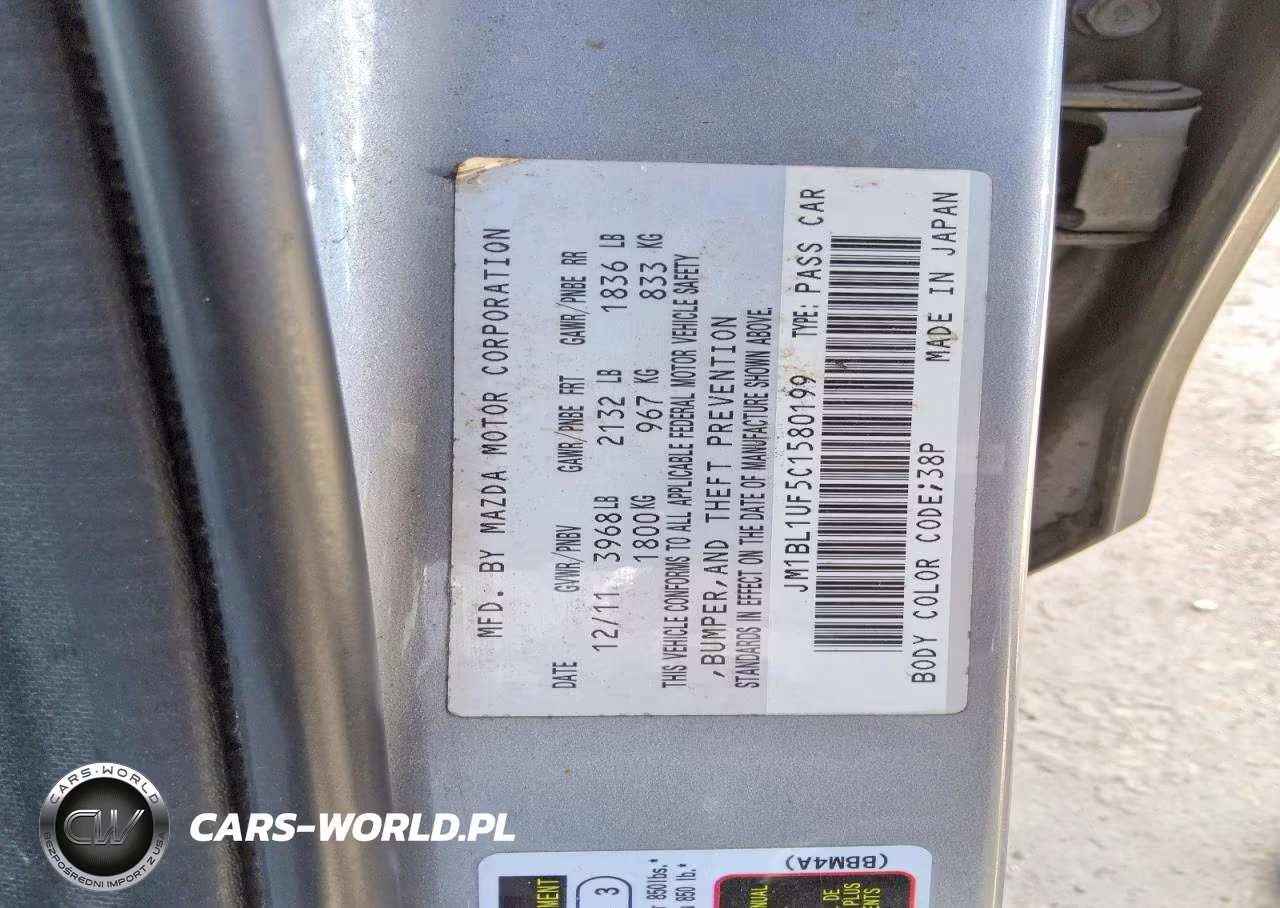 2012 Mazda 3 I VIN:JM1BL1UF5C1580199 - 12