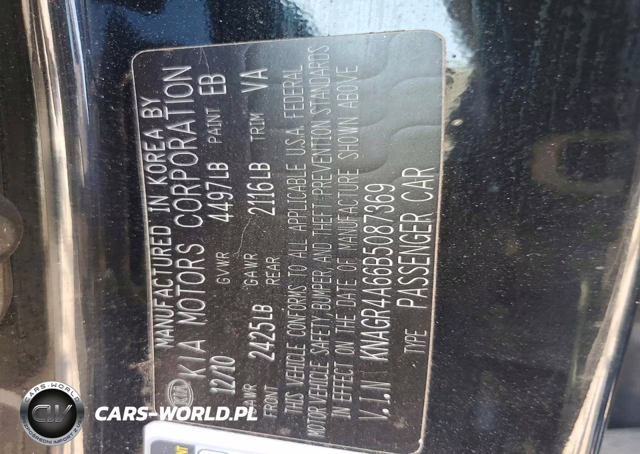 2011 Kia Optima Sx VIN:KNAGR4A66B5087369 - 12